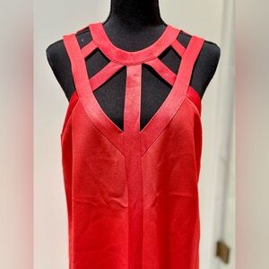 BCBG red cut out cocktail dress